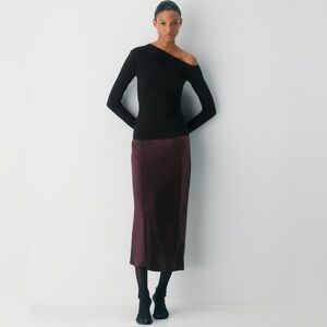 Aritzia Babaton Slip Satin Maxi Skirt - Cardamon
